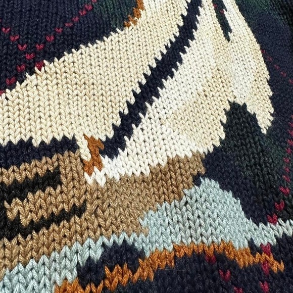 Vintage Outrigger knitted sailboat fisherman grandpa grunge sweater size large - Picture 3 of 5